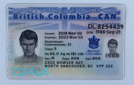 British Columbia Fake ID & DL 2