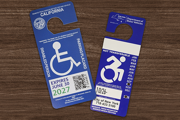 CA Disable Parking Placard