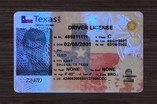 2025 Version Texas Fake ID