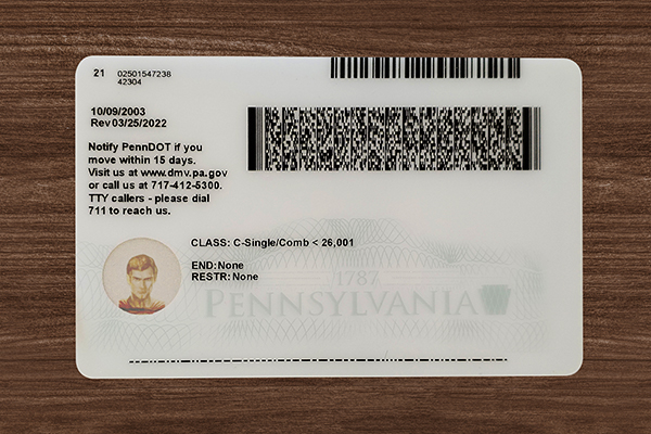 2025 Version Pennsylvania ID