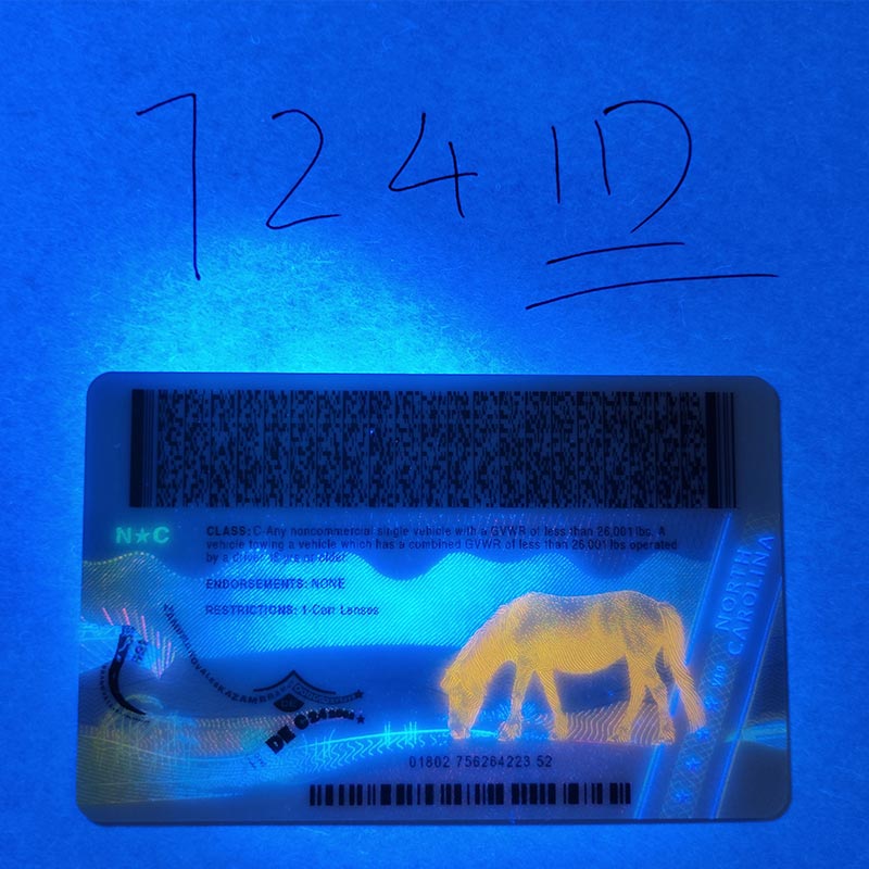 2025 Version North Carolina ID