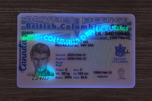 2025 Version British Columbia ID